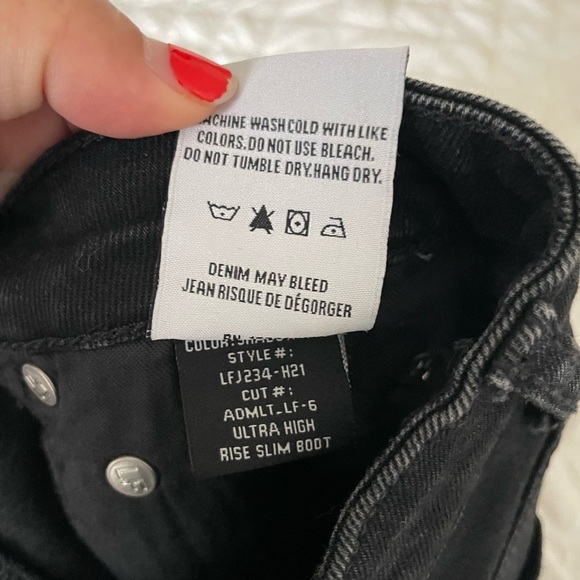 Lovers & Friends black ultra high rise slim boot denim - Picture 12 of 14